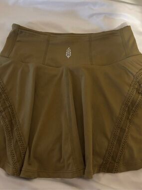 The Free People Pleat and Thank you Khaki Olive Green Skort M
